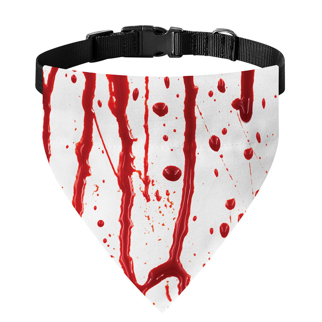 Flowing Red Blood Print Over The Collar Dog Bandana