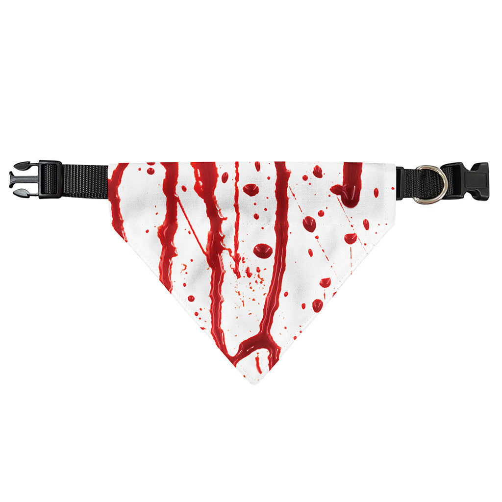 Flowing Red Blood Print Over The Collar Dog Bandana