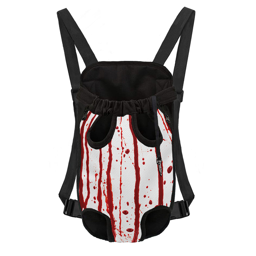 Flowing Red Blood Print Pet Carrier Backpack