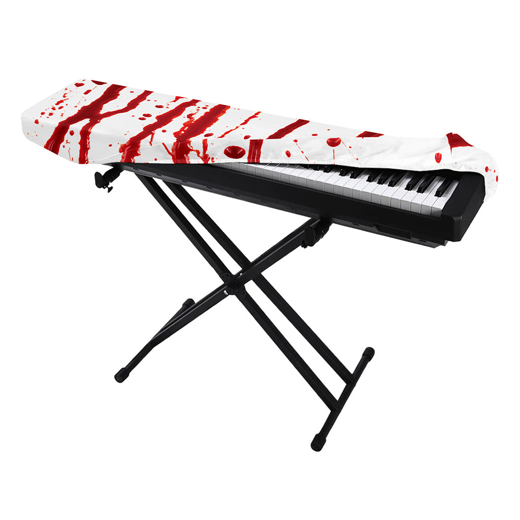 Flowing Red Blood Print Piano Keyboard Cover