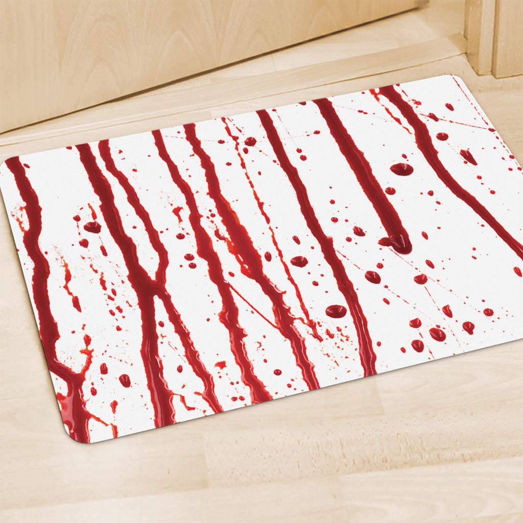 Flowing Red Blood Print Polyester Doormat