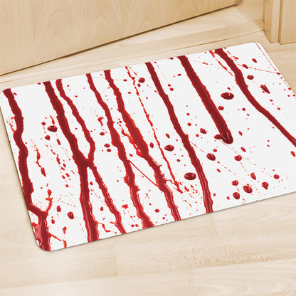 Flowing Red Blood Print Polyester Doormat