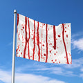 Flowing Red Blood Print Polyester Flag