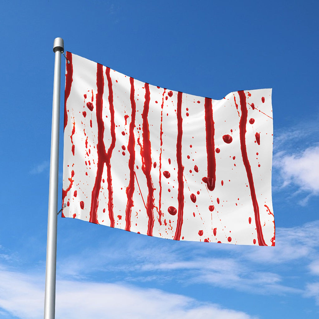 Flowing Red Blood Print Polyester Flag