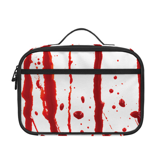 Flowing Red Blood Print Portable Lunch Bag