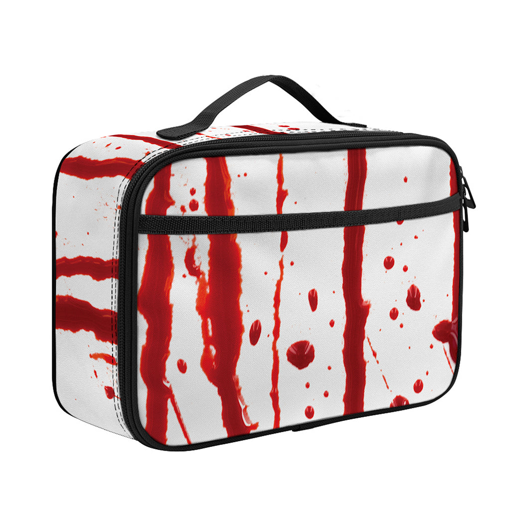 Flowing Red Blood Print Portable Lunch Bag