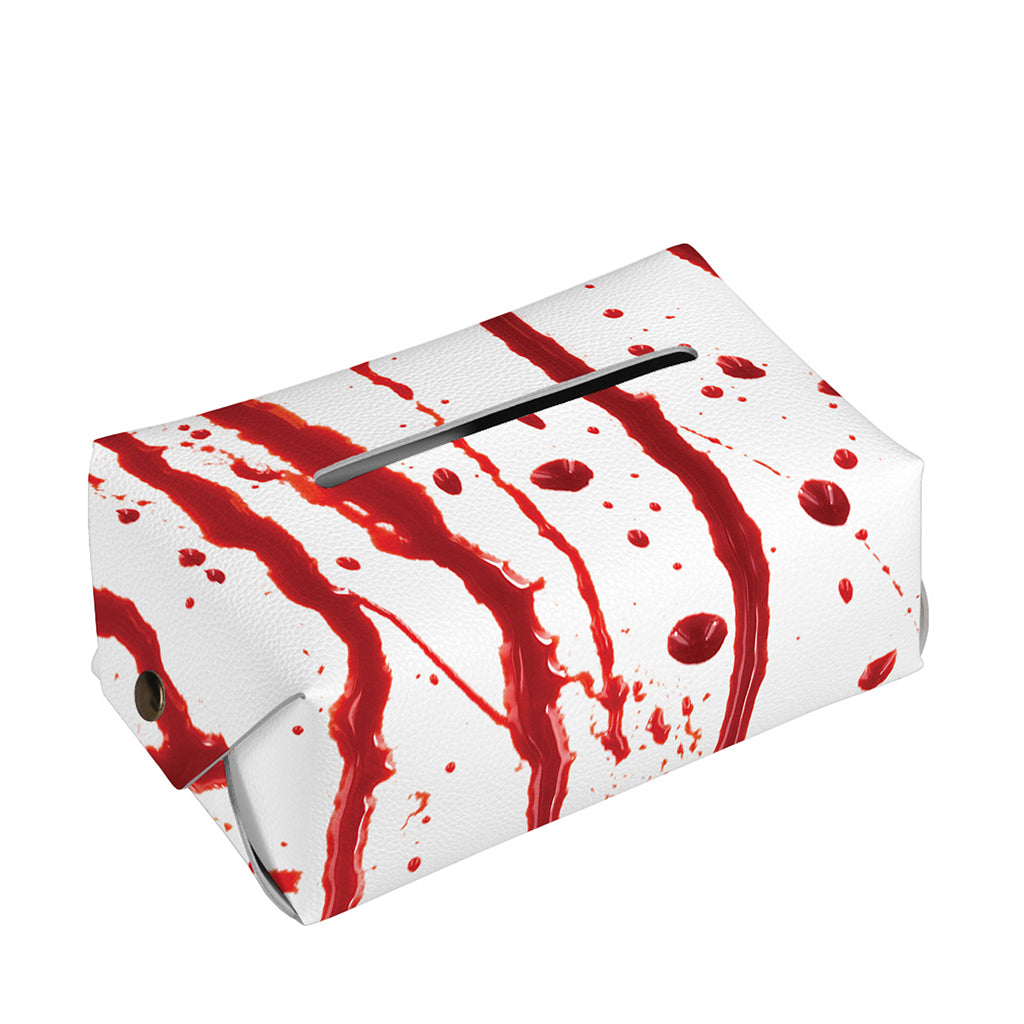 Flowing Red Blood Print Rectangle Tissue Box Cover