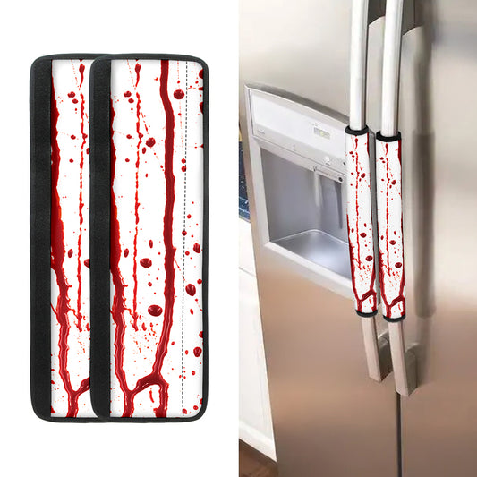 Flowing Red Blood Print Refrigerator Handle Covers