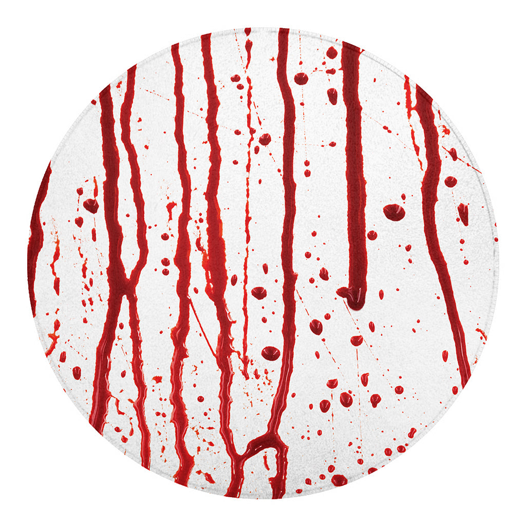 Flowing Red Blood Print Round Blanket