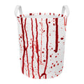 Flowing Red Blood Print Round Laundry Basket