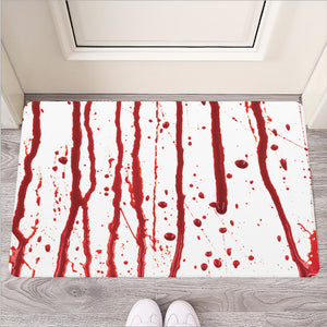 Flowing Red Blood Print Rubber Doormat