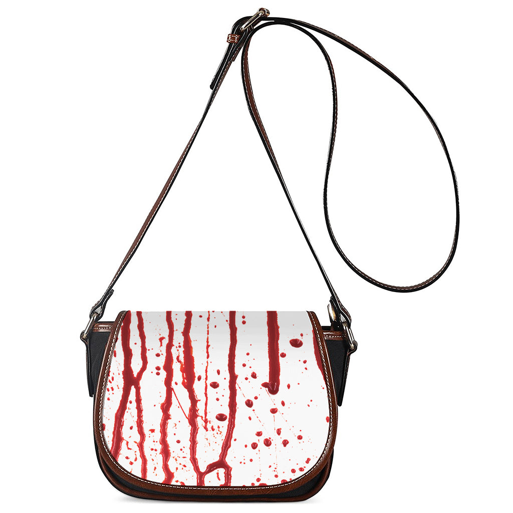 Flowing Red Blood Print Saddle Bag