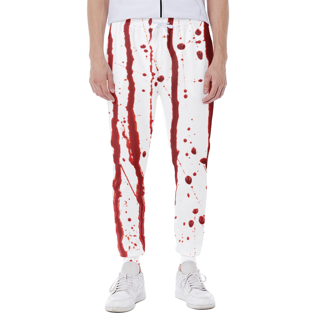 Flowing Red Blood Print Scuba Joggers