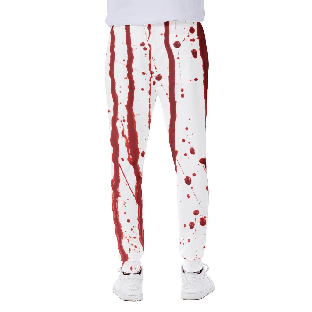 Flowing Red Blood Print Scuba Joggers