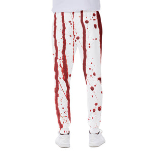 Flowing Red Blood Print Scuba Joggers