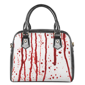 Flowing Red Blood Print Shoulder Handbag