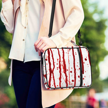 Flowing Red Blood Print Shoulder Strap Bible Bag