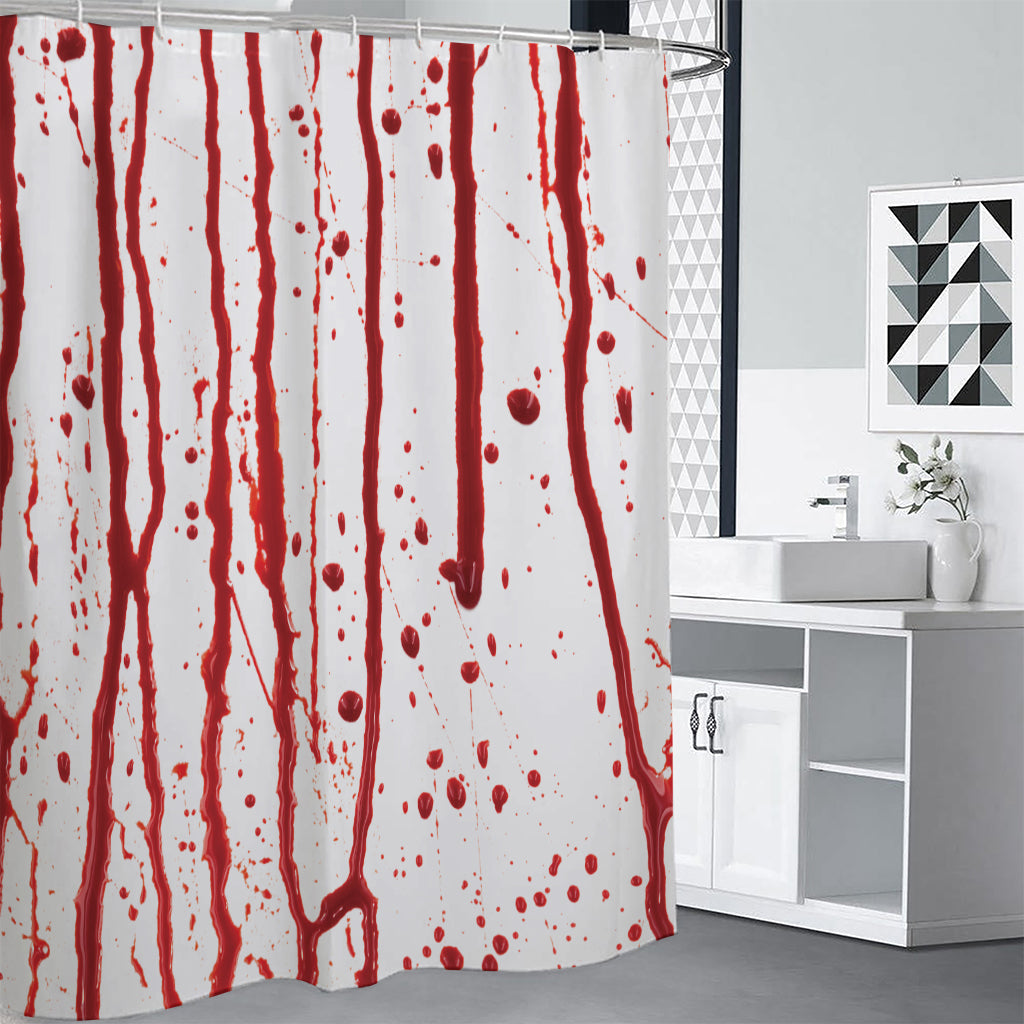 Flowing Red Blood Print Shower Curtain