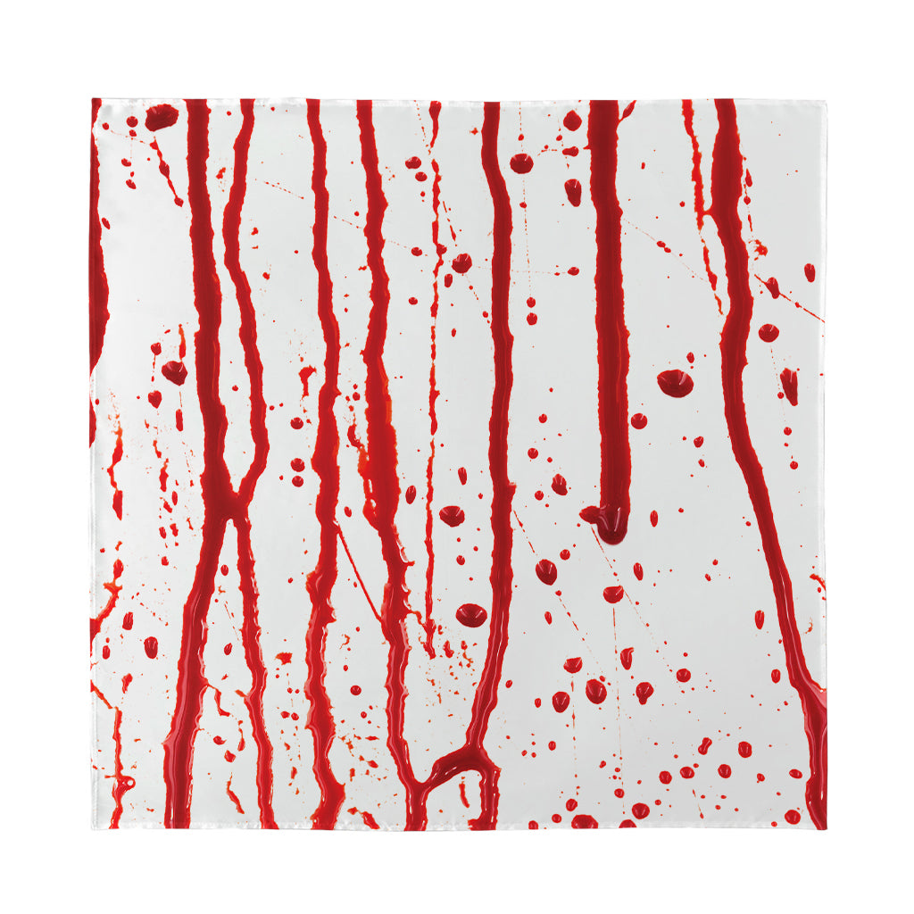 Flowing Red Blood Print Silk Bandana