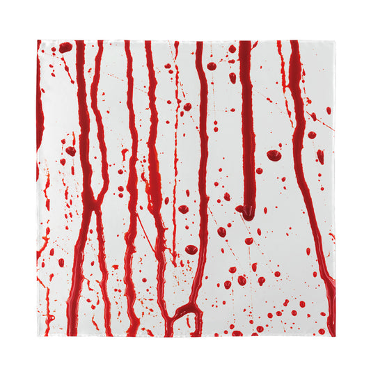 Flowing Red Blood Print Silk Bandana