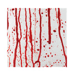 Flowing Red Blood Print Silk Bandana