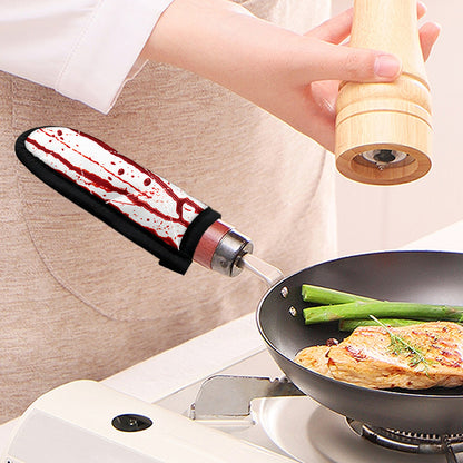 Flowing Red Blood Print Skillet Handle Cover