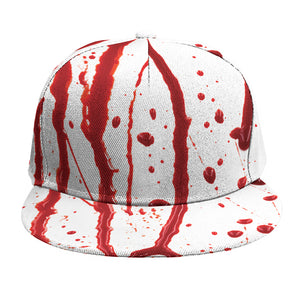 Flowing Red Blood Print Snapback Cap