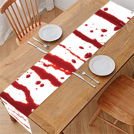Flowing Red Blood Print Table Runner