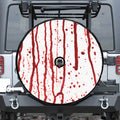 Flowing Red Blood Print Tire Cover With Camera Hole