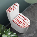 Flowing Red Blood Print Toilet Lid And Tank Cover Set