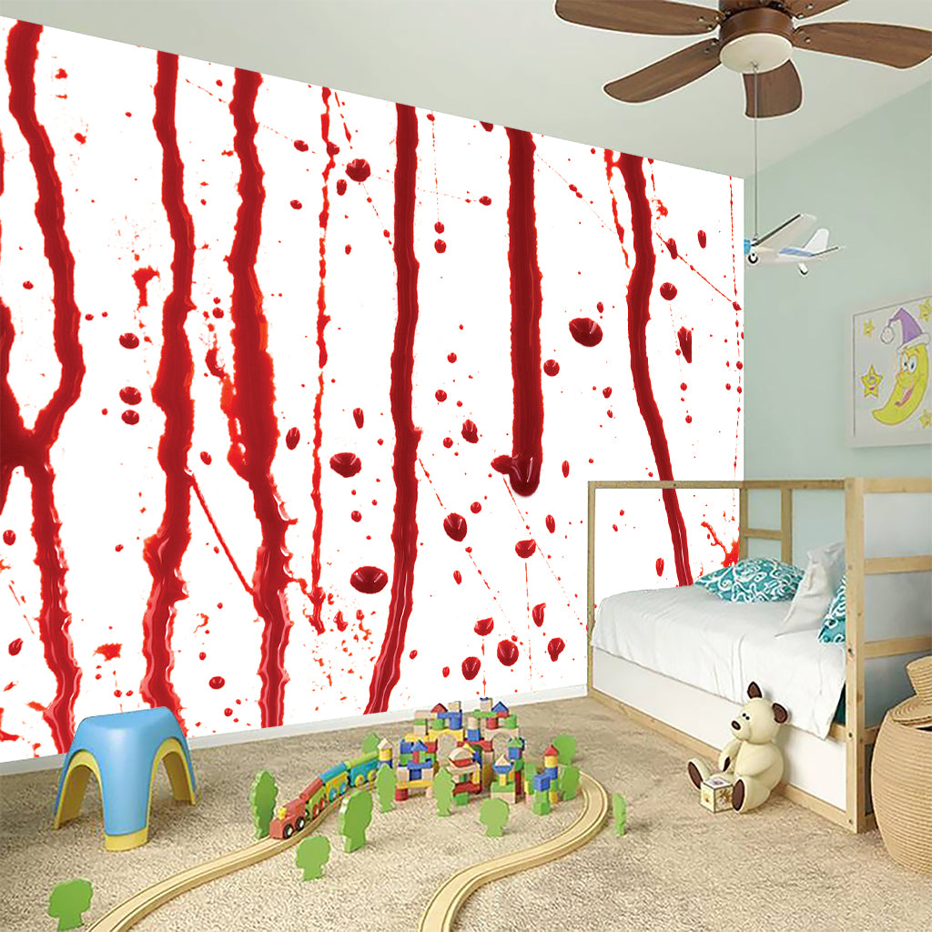 Flowing Red Blood Print Wall Sticker