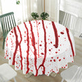 Flowing Red Blood Print Waterproof Round Tablecloth