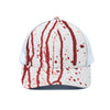 Flowing Red Blood Print White Mesh Trucker Cap