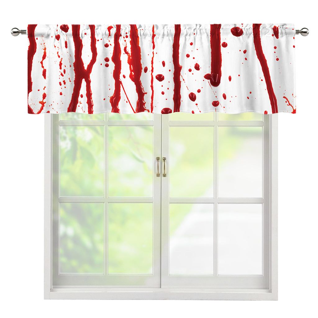 Flowing Red Blood Print Window Valance