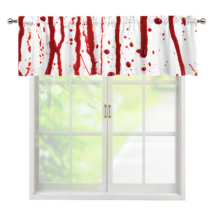Flowing Red Blood Print Window Valance