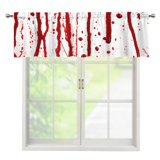 Flowing Red Blood Print Window Valance