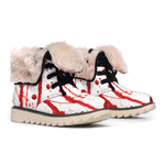 Flowing Red Blood Print Winter Boots