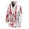 Flowing Red Blood Print Women's Bathrobe