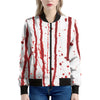 Flowing Red Blood Print Women's Bomber Jacket