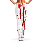 Flowing Red Blood Print Women's Leggings