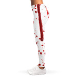 Flowing Red Blood Print Women's Leggings