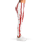 Flowing Red Blood Print Women's Leggings