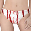 Flowing Red Blood Print Women's Thong