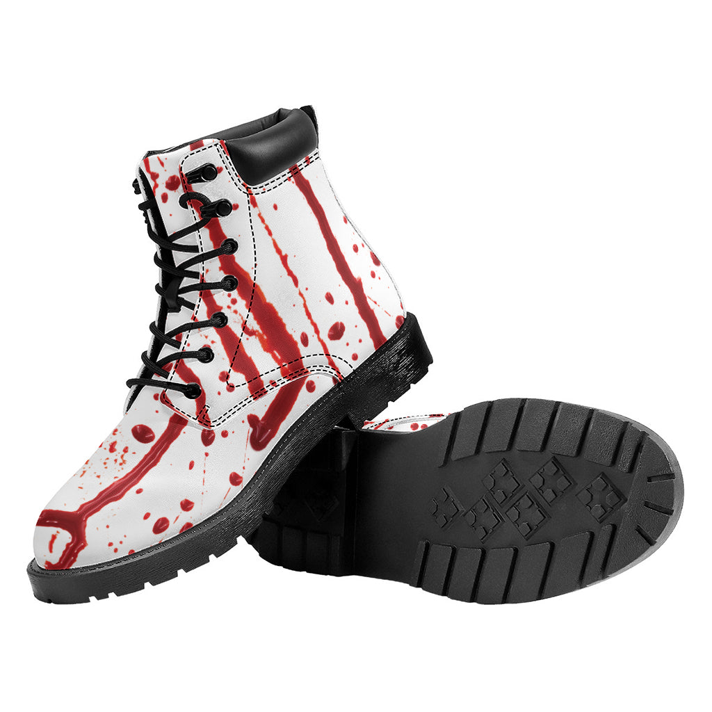 Flowing Red Blood Print Work Boots