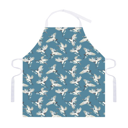 Flying Crane Bird Pattern Print Adjustable Apron