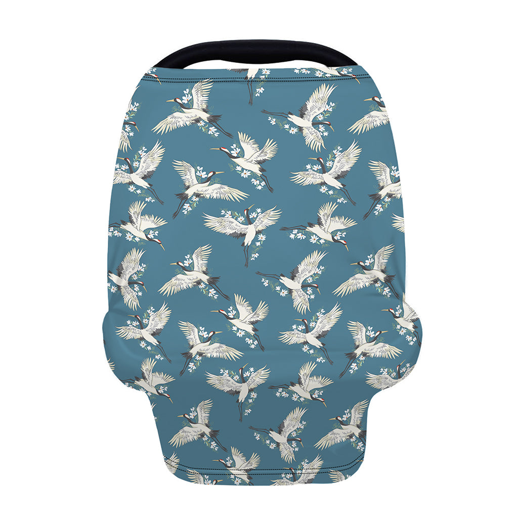 Flying Crane Bird Pattern Print Baby Seat Cover