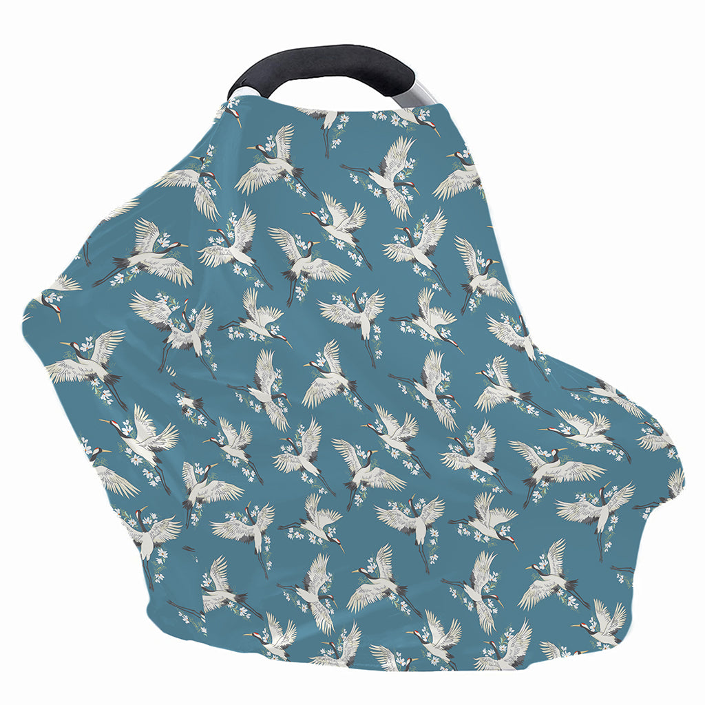 Flying Crane Bird Pattern Print Baby Seat Cover