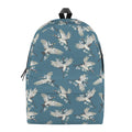 Flying Crane Bird Pattern Print School Backpack