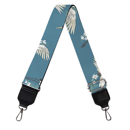 Flying Crane Bird Pattern Print Bag Strap
