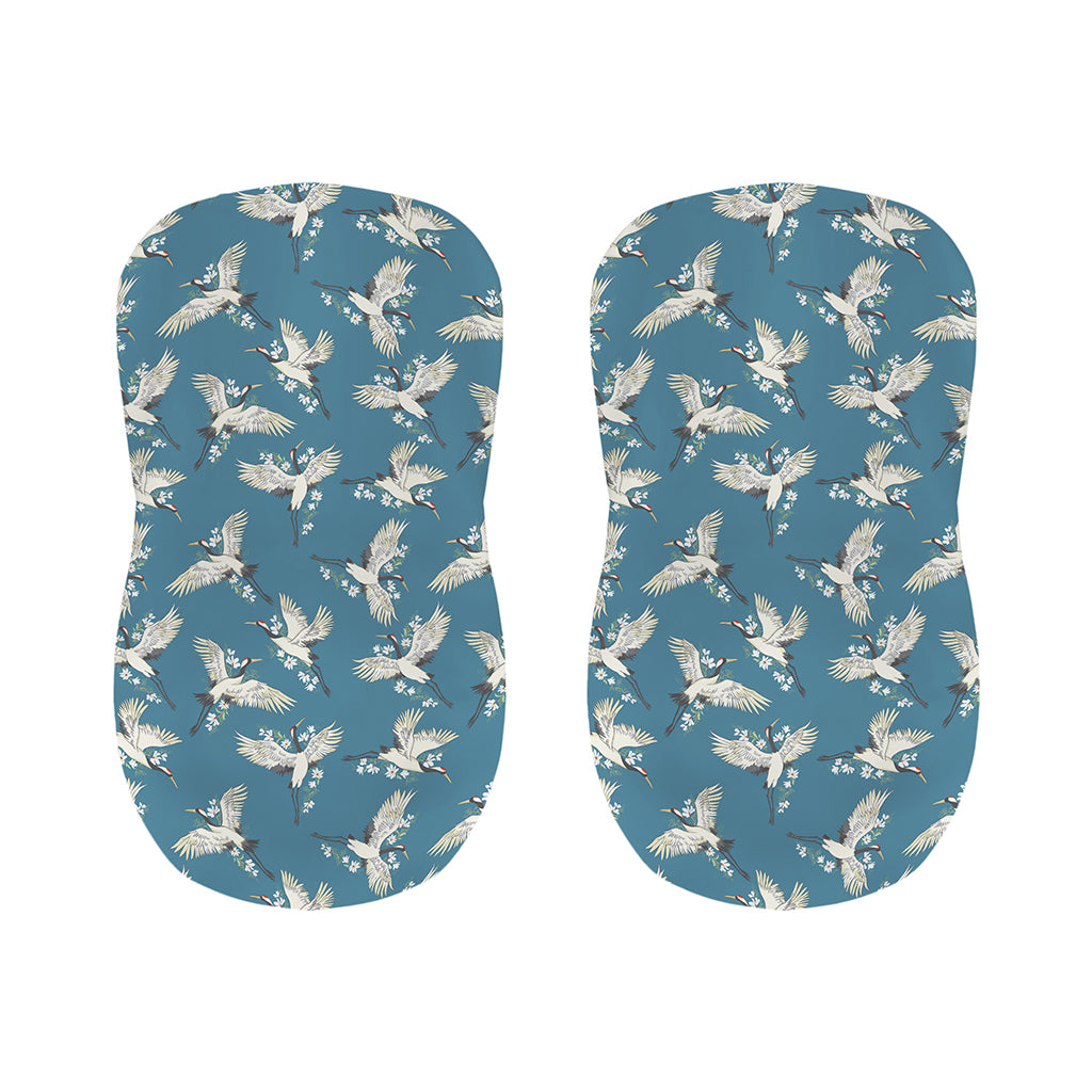 Flying Crane Bird Pattern Print Bar Stool Covers